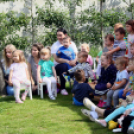 Az Ebuló Kutyaiskola interaktív kutyás bemutatója a Pillangó óvodában (Fotó: Stipkovits Veronika)