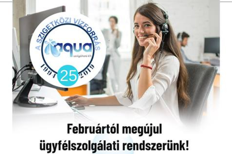 Februártól megújult az Aqua Kft ügyfélszolgálati rendszere