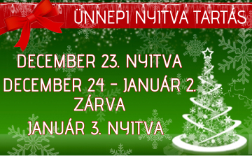 Ünnepi nyitvatartás a Huszár Gál Városi Könyvtár