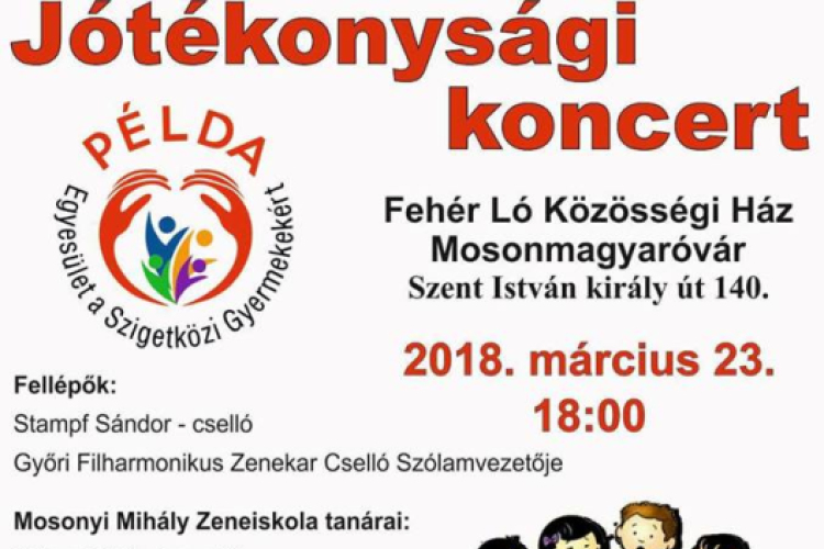 Jótékonysági koncert a Példa Egyesület szervezésében