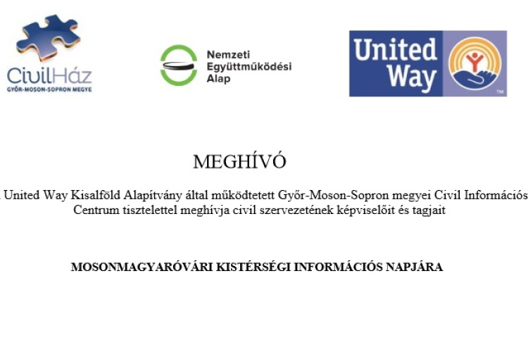 MOSONMAGYARÓVÁRI KISTÉRSÉGI INFORMÁCIÓS NAP