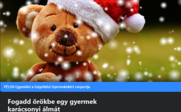 Fogadd örökbe egy gyermek karácsonyi álmát