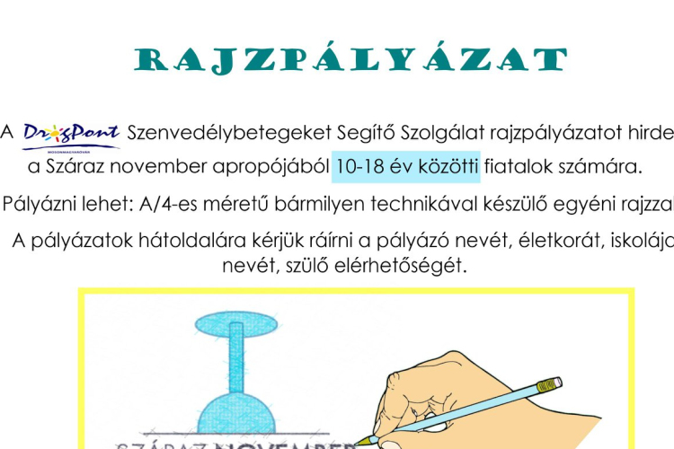Rajzpályázatot hirdet a Drogpont