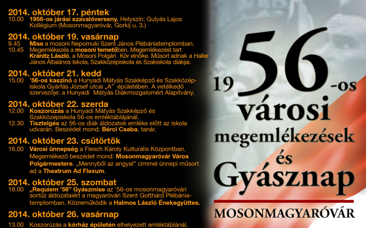 1956-os Városi megemlékezések és Gyásznap