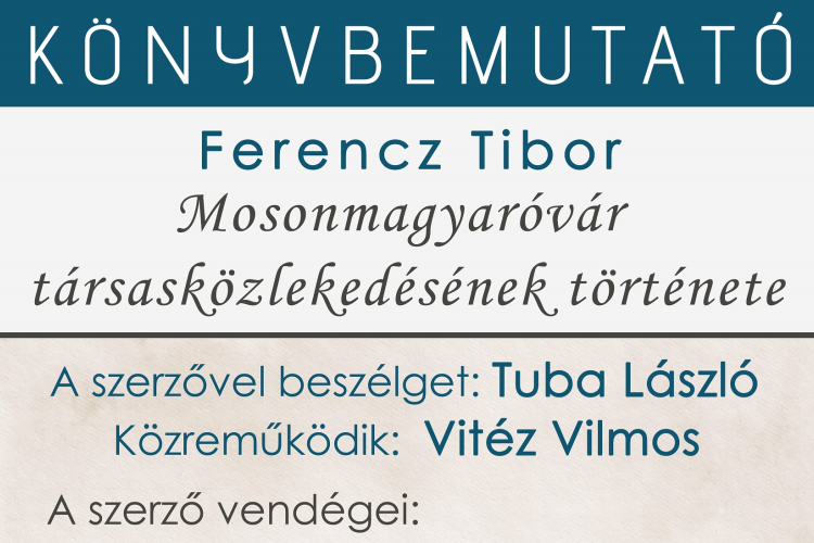 Ferencz Tibor új könyvét mutatják be a Huszár Gál Városi Könyvtárban