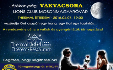 Újra vakvacsora Mosonmagyaróváron!