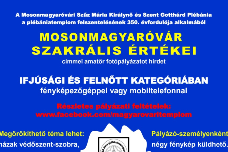 Mosonmagyaróvár szakrális értékei - országos fotópályázat