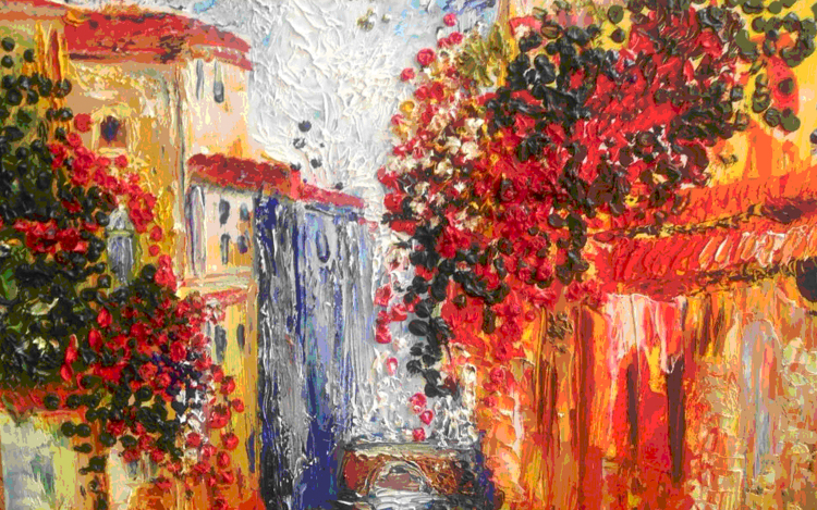 Festménykiállítás a könyvtárban