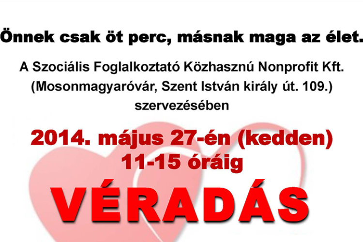 Véradás Mosonmagyaróváron