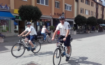 Kerékpáros járőrszolgálat városunkban