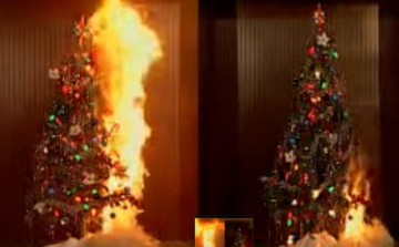 Legyünk körültekintőek a kiszáradt karácsonyfák közelében! 