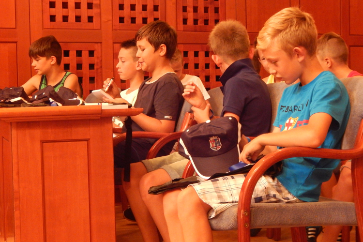 Győrkőc olimpikonok a Polgármesteri Hivatalban