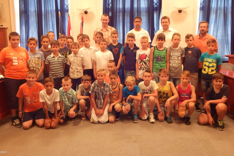 Győrkőc olimpikonok a Polgármesteri Hivatalban