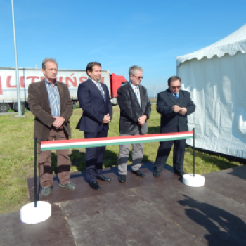 Közlekedési csomópont -  világítás átadása: Jánossomorja-Ipari Park - 2014.szeptember 29. hétfő