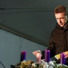 Szent György Lovagrend - száz méteres szentkalács osztása, adventi gyertya gyújtás (Fotó: Horváth Attila)