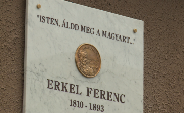 Erkel Ferenc tiszteletére avattak emléktáblát