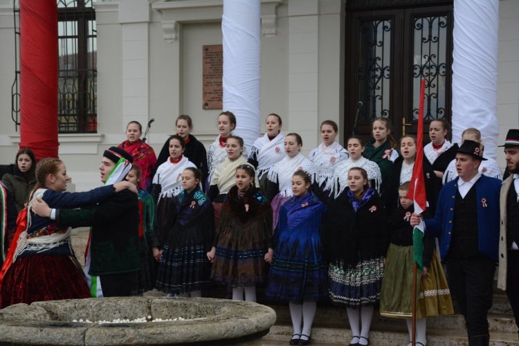 Március 15-i városi ünnepség a múzeumkertben