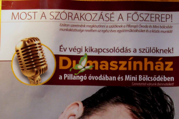 Dumaszínház - Aranyosi Péter estje a Pillangó óvodában és mini bölcsődében