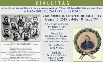 Deák Ferenc és kortársai emlékkiállítás a Huszár Gál Városi Könyvtárban
