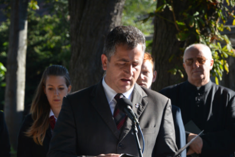 Megemlékezés a Mosoni temetőben (Fotó: Nagy Mária)