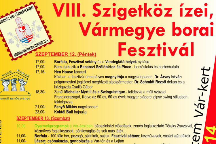 VIII. Szigetköz ízei, Vármegye borai Fesztivál